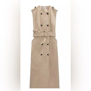 Zara Gabardine belted Dress